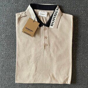 burberry men casual knit polo shirt large